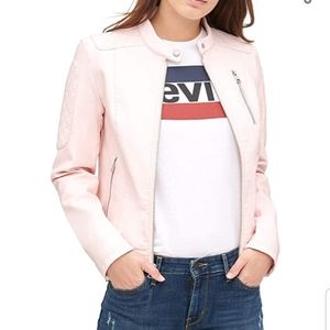 NWT Levi's pink faux leather jacket